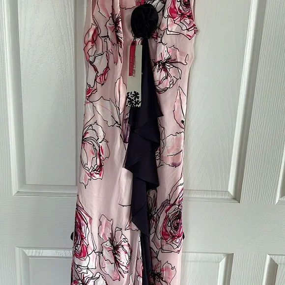 Jacques Vert NWT Ruby Rose Floral Silk Maxi Dress **Size 12/US Size 10** 🌸🌸 - Picture 4 of 8
